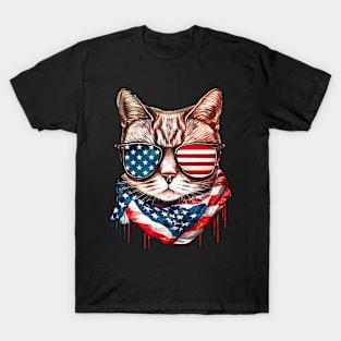 Independence Day Cat T-Shirt